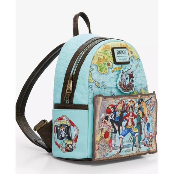 Loungefly One Piece 25th Anniversary Straw Hat Pirates Mini Backpack NWT - Picture 3 of 7